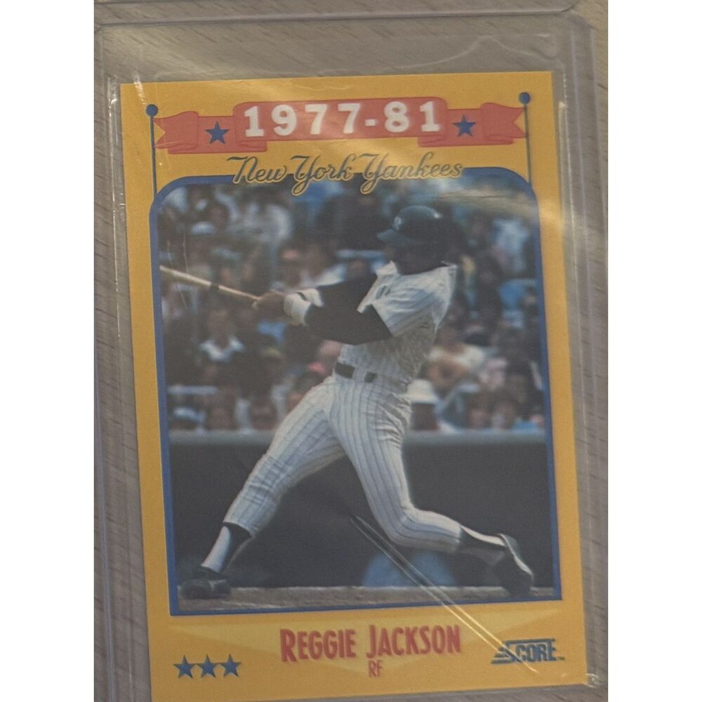 1988 Score Reggie Jackson Salute #503 New York Yankees